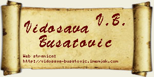Vidosava Bušatović vizit kartica